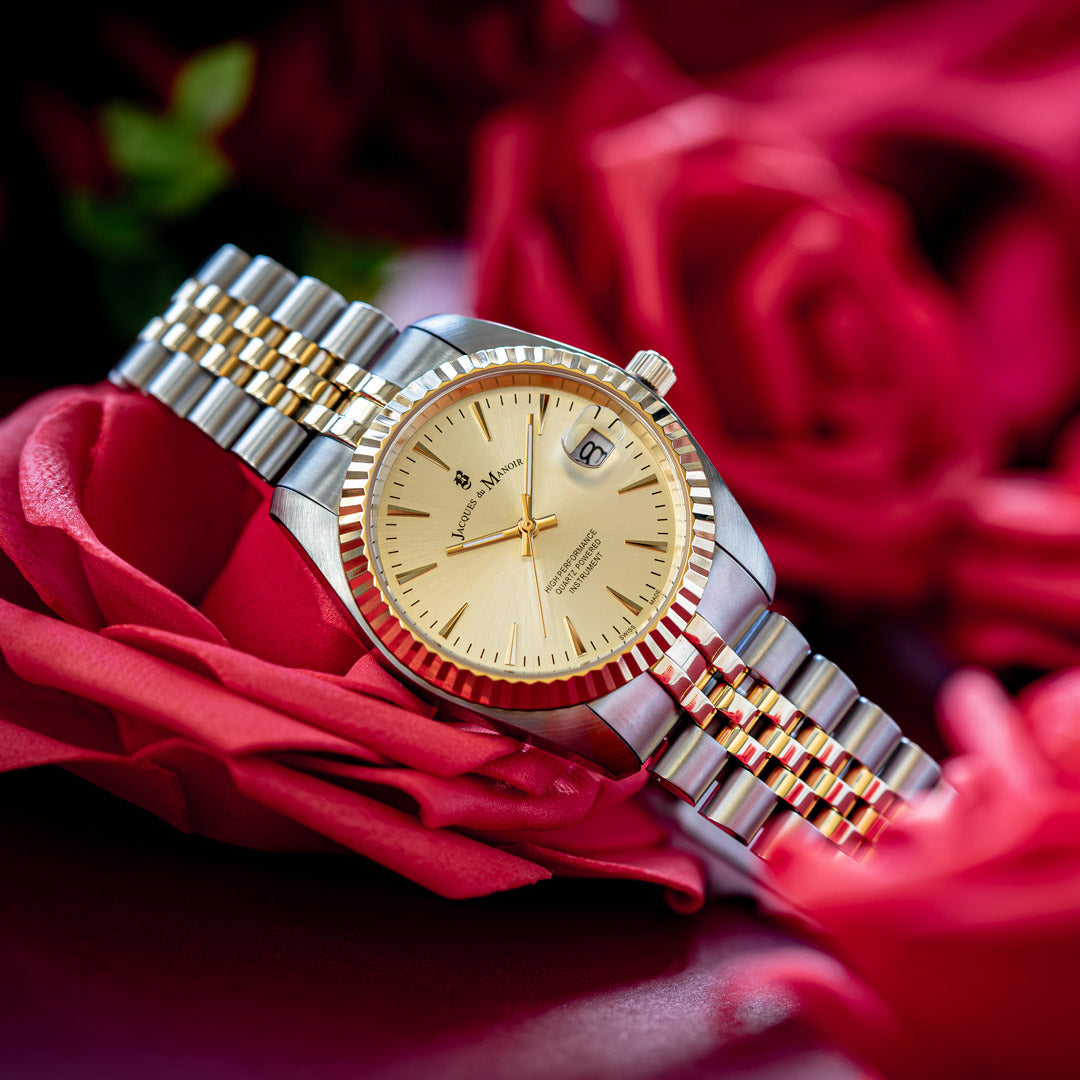 Inspiration Classic 36mm Three-Hand Date Silver-Gold Gold dial