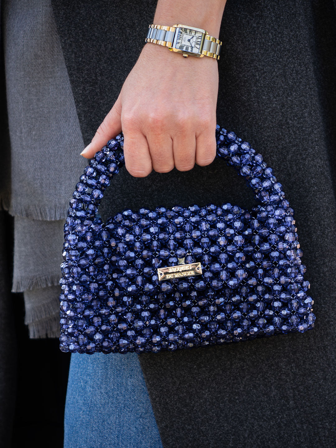 Emily 22x19mm Two-hands Two-tone White dial Stainless steel swiss watch