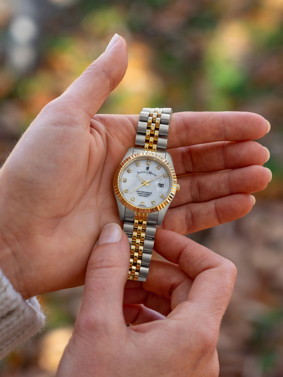 Inspiration Elegance 31mm Three-hands Two-tone White dial Stainless steel swiss watch