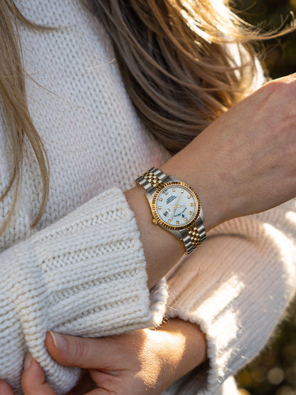 Inspiration Elegance 31mm Three-hands Two-tone White dial Stainless steel swiss watch