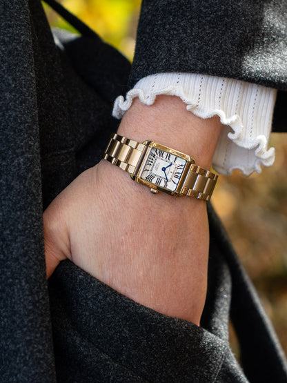 Emily 22x19mm Two-hands Gold-tone White dial Stainless steel swiss watch