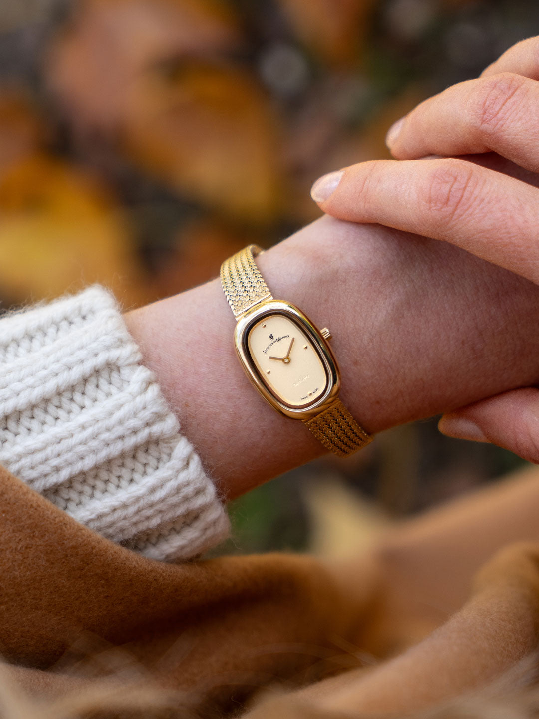 Noblesse 20x28.5mm Two-hands Gold-tone Gold dial Stainless steel swiss watch