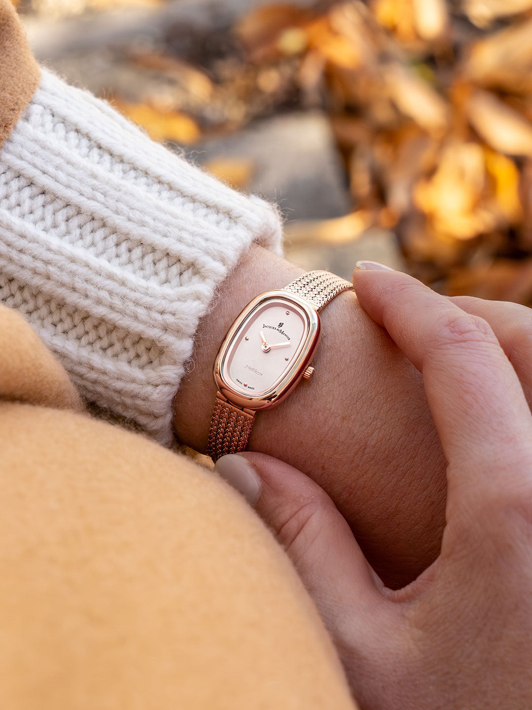 Noblesse 20x28.5mm Two-hands Rosegold-tone Rosegold dial Stainless steel swiss watch