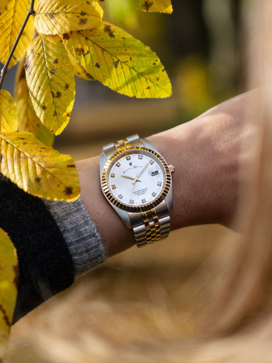 Inspiration Elegance 36MM Three-hands Date Two-tone Silver dial Stainless steel swiss watch