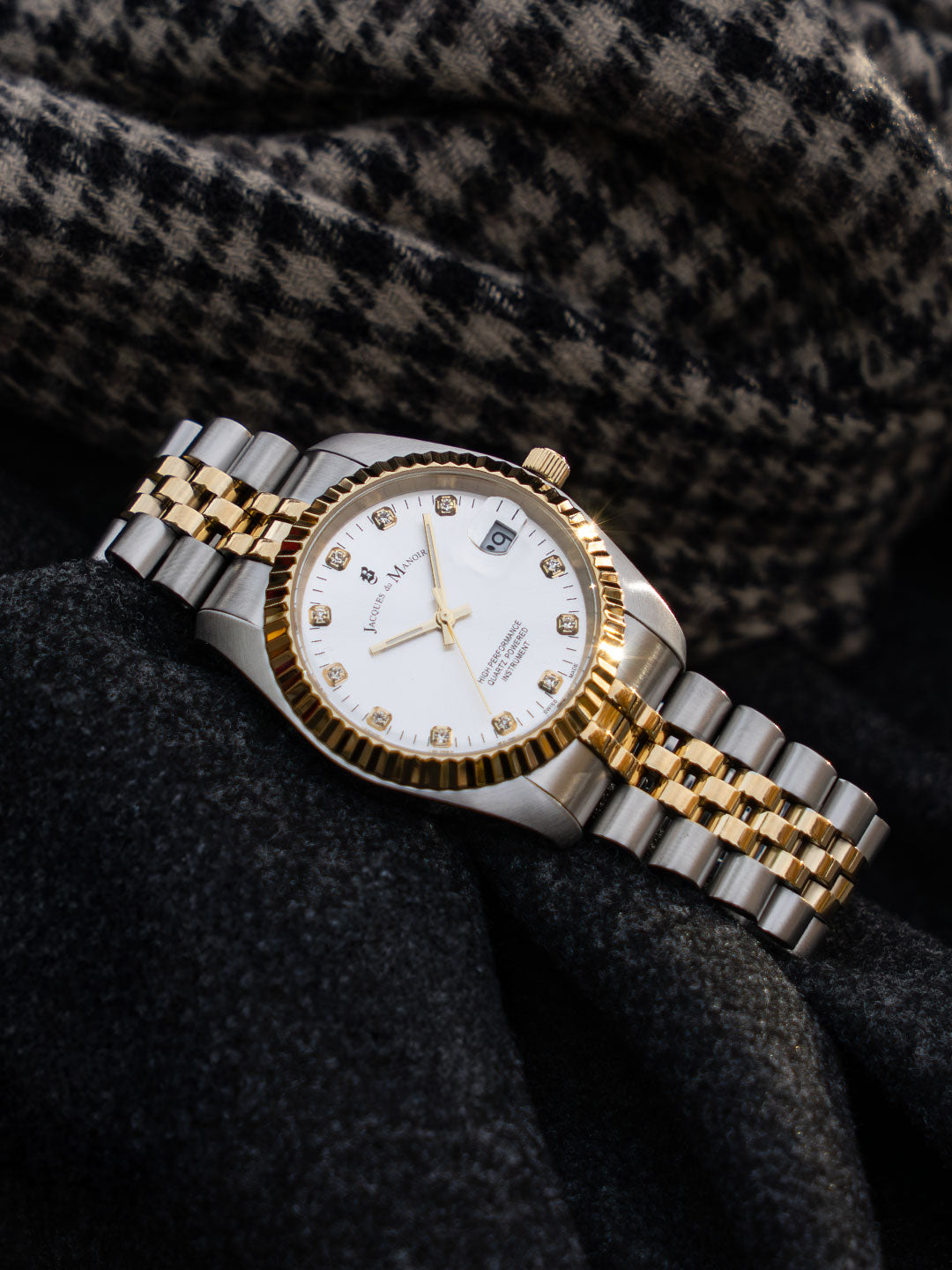 Inspiration Elegance 36MM Three-hands Date Two-tone Silver dial Stainless steel swiss watch