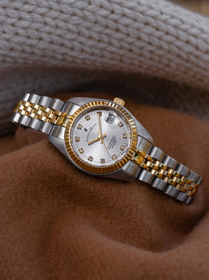 Inspiration Elegance 26MM Three-hands Date Two-tone Silver dial Stainless steel swiss watch