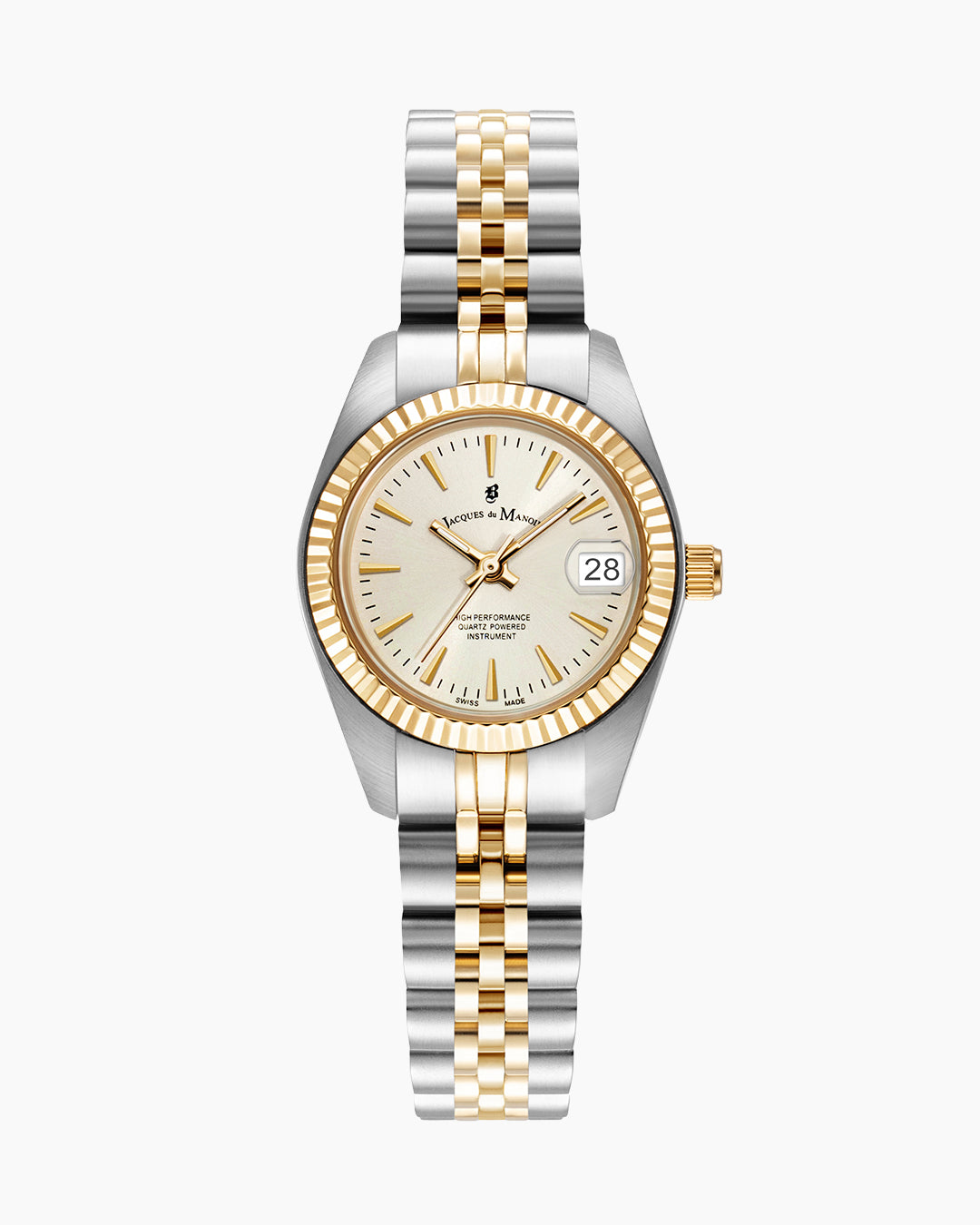 Inspiration Classic 26mm Three-hands Date Two-tone Gold dial Stainless steel swiss watch