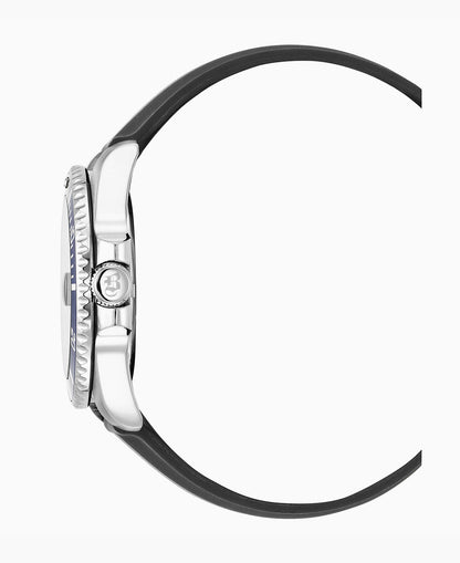 Pro Scuba Three-hands Date Black-tone Silver dial Silicone swiss watch