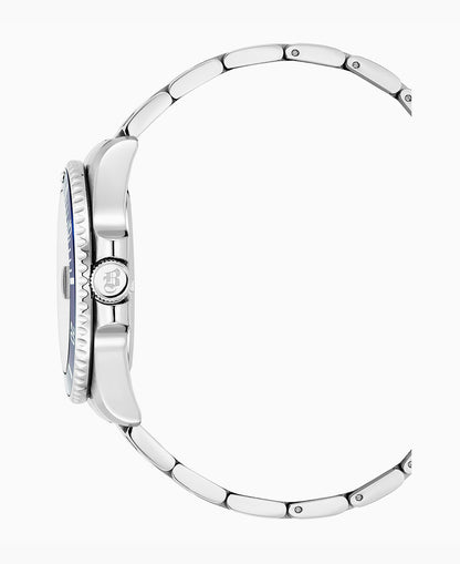 PRO SCUBA 43 Three-hands Date Silver-tone Blue dial Stainless steel swiss watch