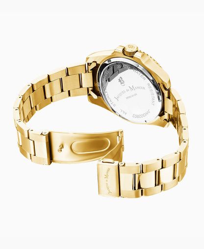 PRO SCUBA 43 Three-hands Date Gold-tone Black dial Stainless steel swiss watch