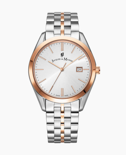 Anfibio Gents 40mm Three-hands Date Two-tone Silver dial Stainless steel swiss watch