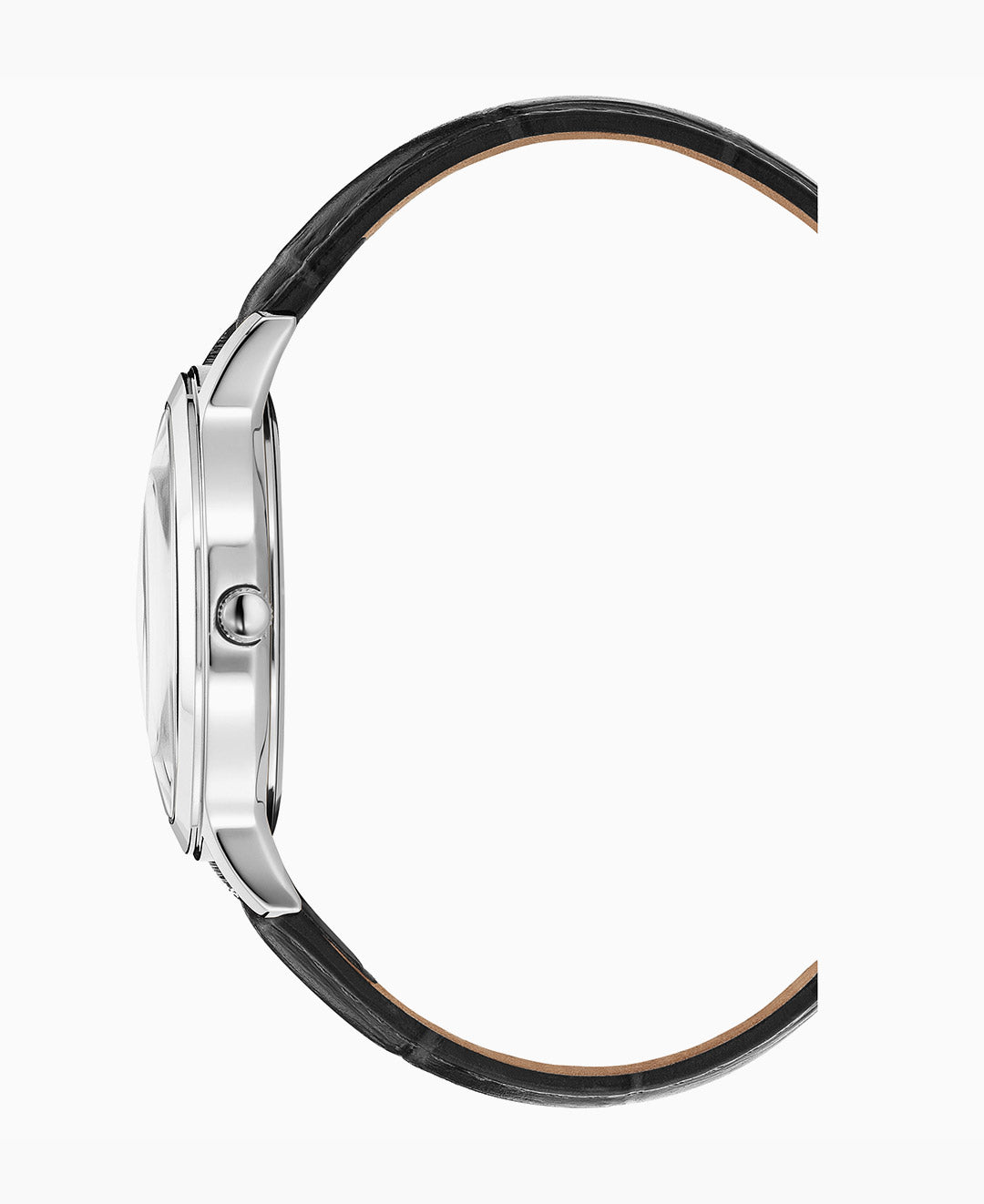 Genesis Gents 38mm Three-hands Date Black-tone White dial Leather strap swiss watch