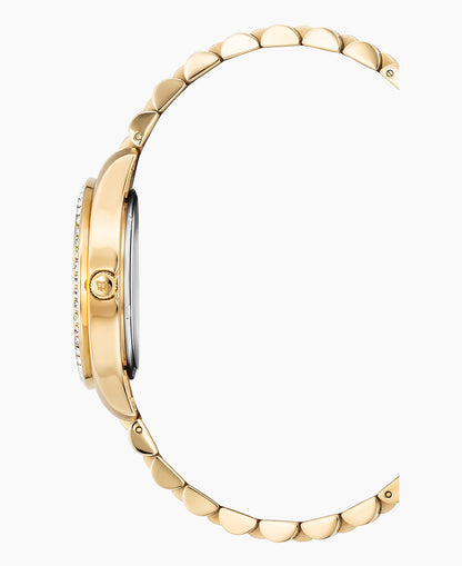 Inspiration Glamour 34mm Three-hands Date Gold-tone Gold dial Stainless steel swiss watch