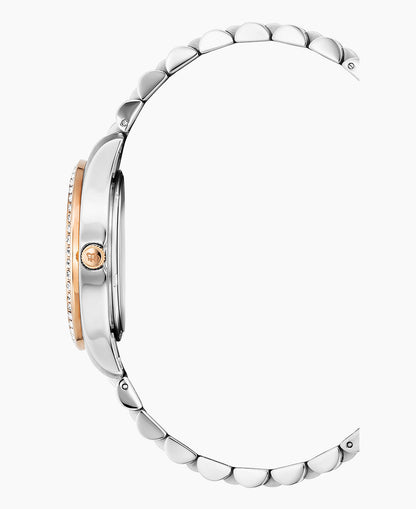 Inspiration Glamour 34mm Three-hands Date Two-tone Rosegold dial Stainless steel swiss watch
