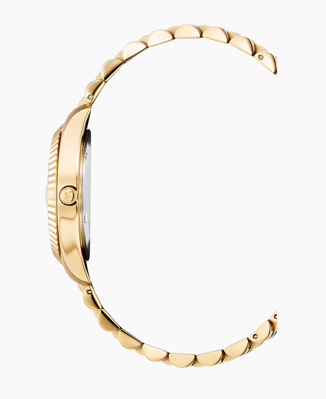 Inspiration Roman II 34mm Three-hands Date Gold-tone White dial Stainless steel swiss watch