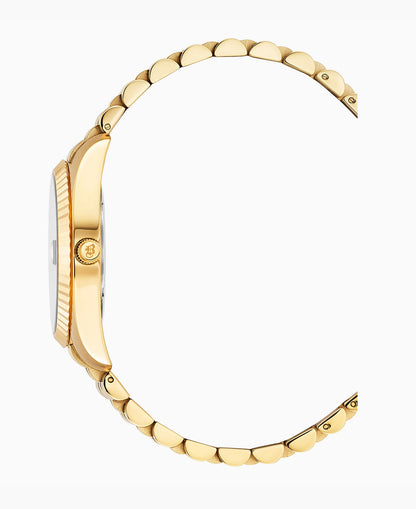 Inspiration Rainbow 36mm Three-hands Date Gold-tone Pink dial Stainless steel swiss watch