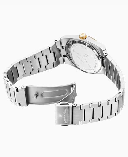 Horizon Ladies 31mm Three-hands Date Silver-tone White dial Stainless steel swiss watch