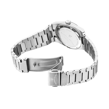 Horizon Ladies 31mm Three-hands Date Silver-tone Black dial Stainless steel swiss watch