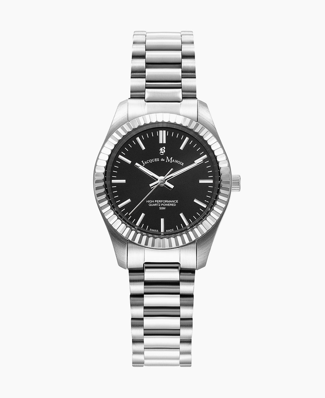 Inspiration Prime 31mm Three-hands Silver-tone Black dial Stainless steel swiss watch