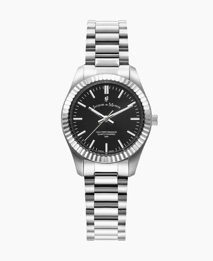 Inspiration Prime 31mm Three-hands Silver-tone Black dial Stainless steel swiss watch