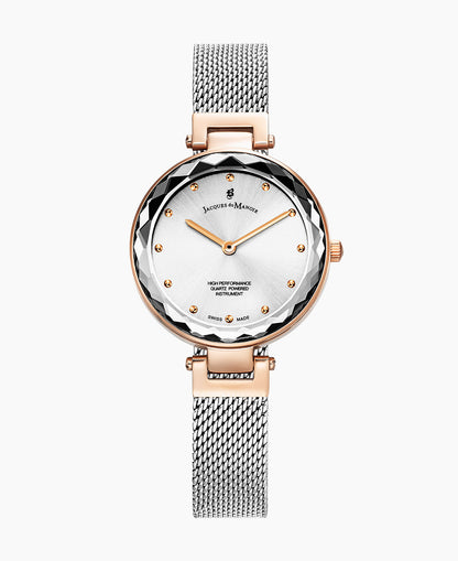 Selena 31mm Two-tone Silver dial Stainless steel swiss watch