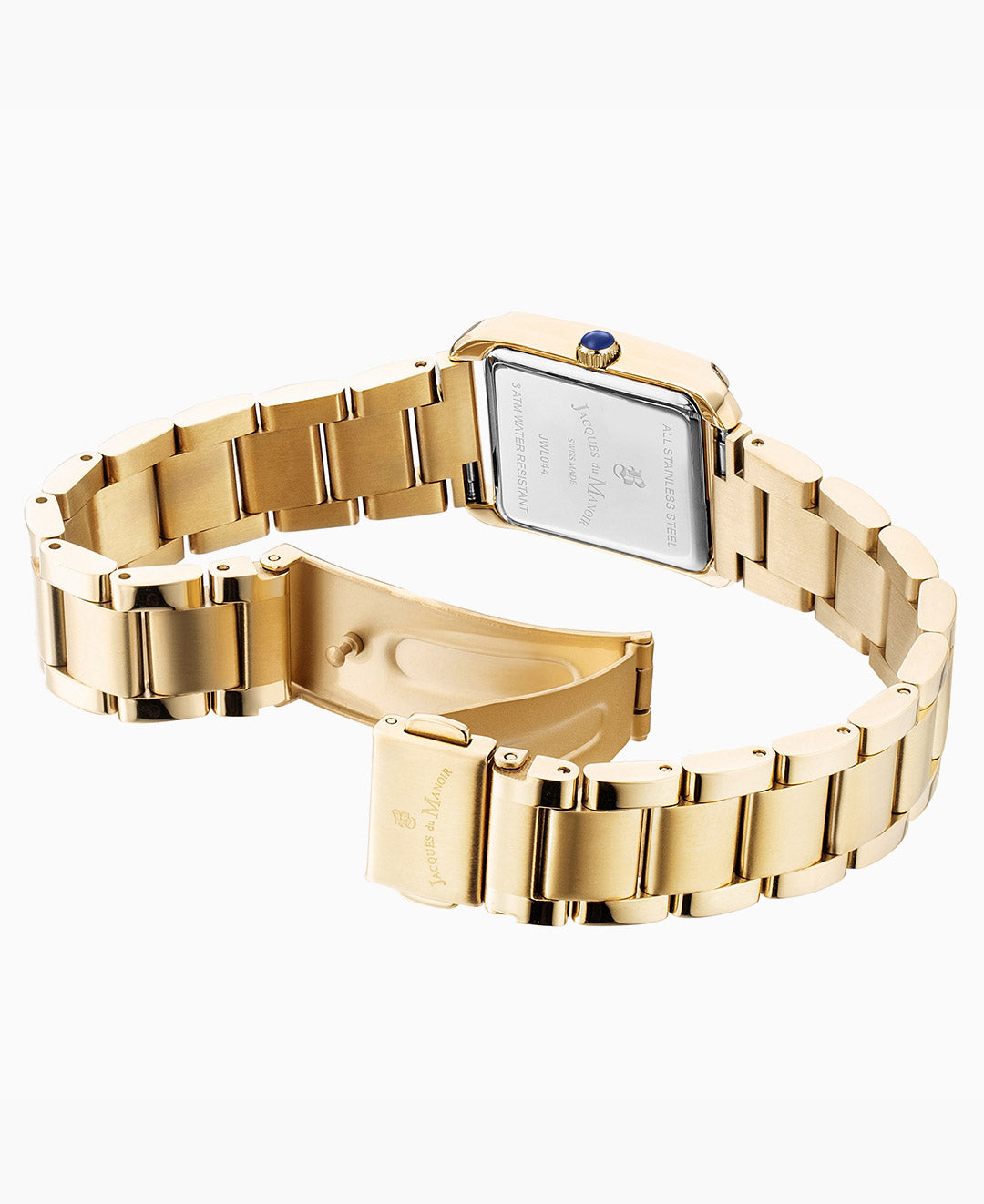 Emily 22x19mm Two-hands Gold-tone White dial Stainless steel swiss watch