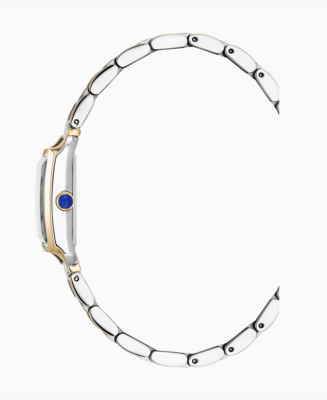 Emily 22x19mm Two-hands Two-tone White dial Stainless steel swiss watch