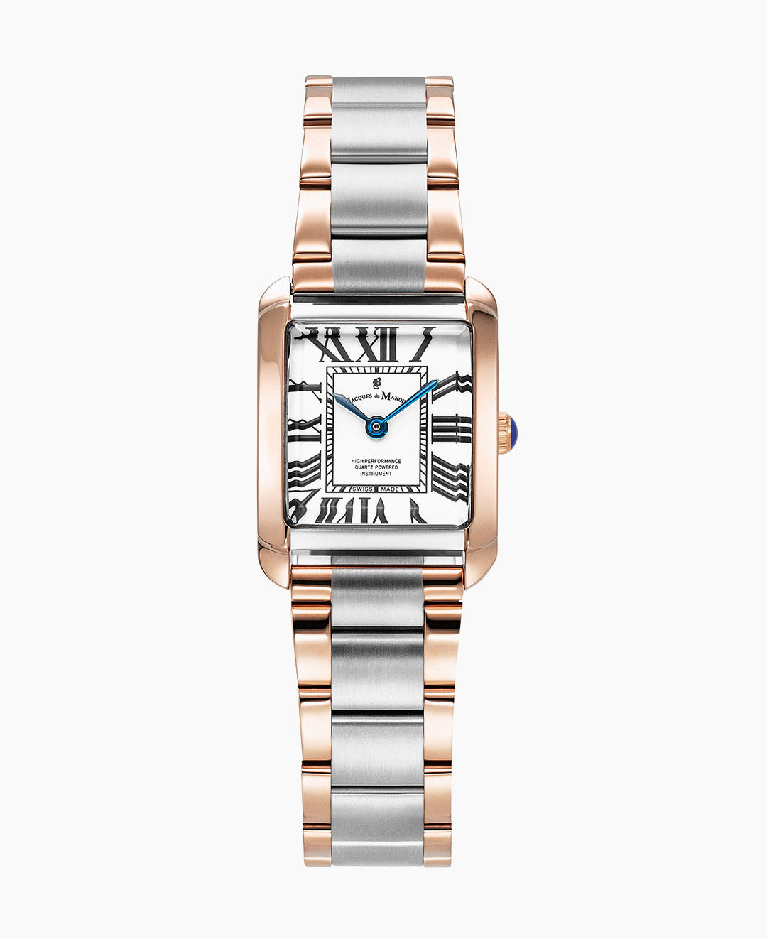 Emily 22x19mm Two-Hand Silver-Rosegold White dial Stainless steel