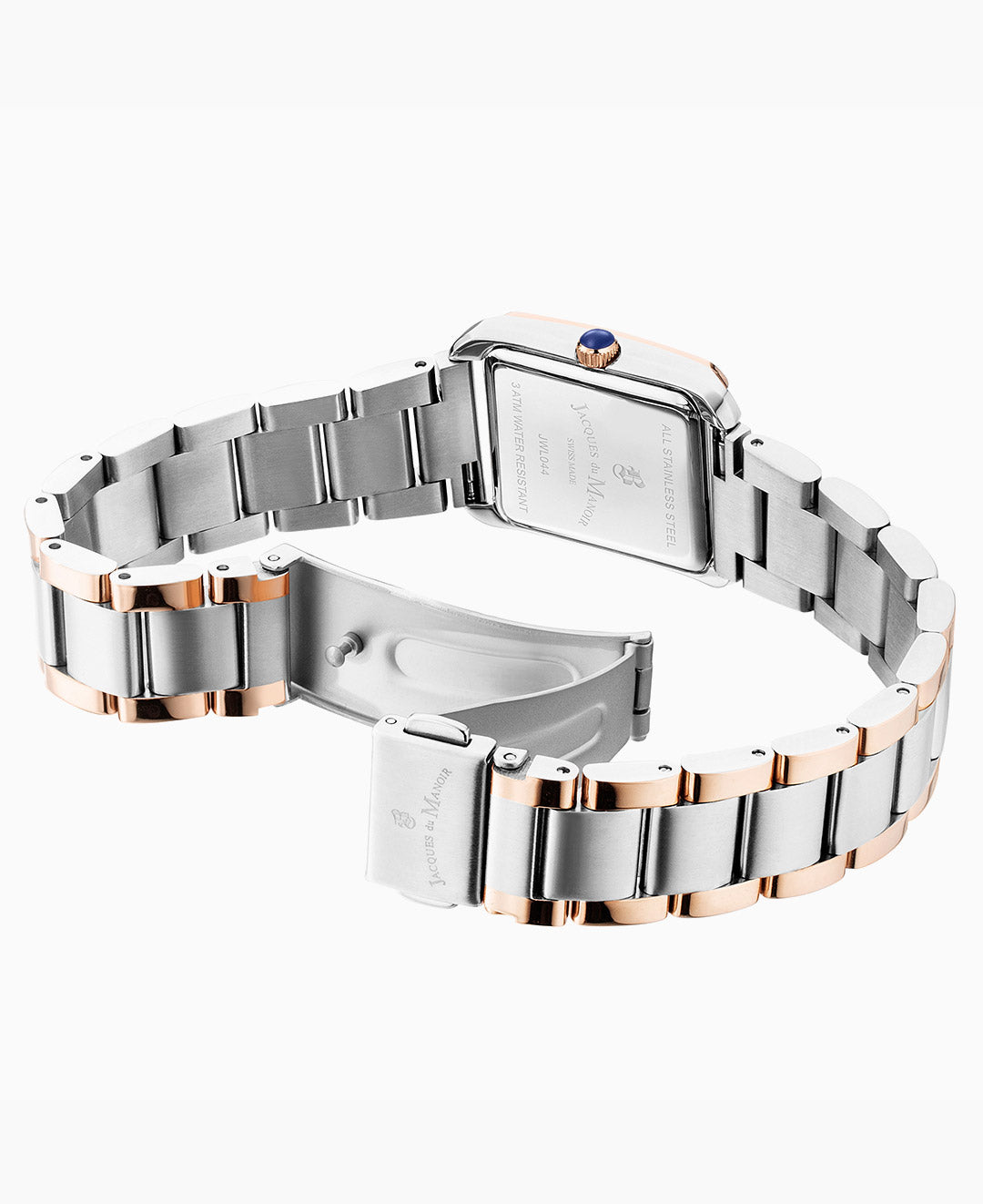 Emily 22x19mm Two-hands Two-tone White dial Stainless steel swiss watch