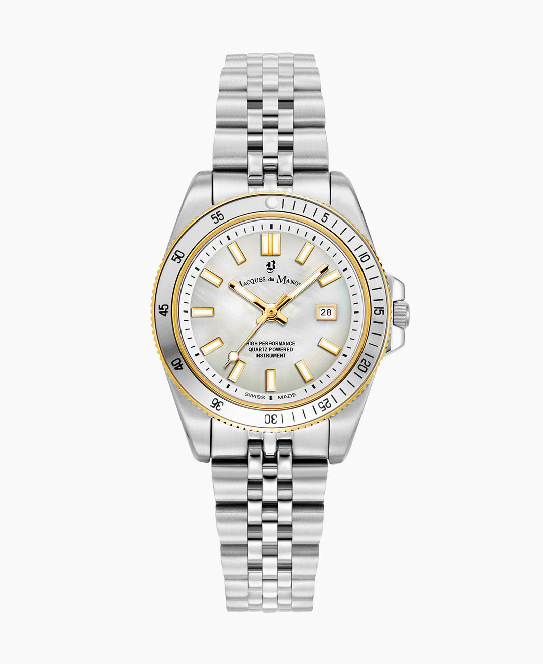 Inspiration Active 33mm Three-hands Date Silver-tone White dial Stainless steel swiss watch