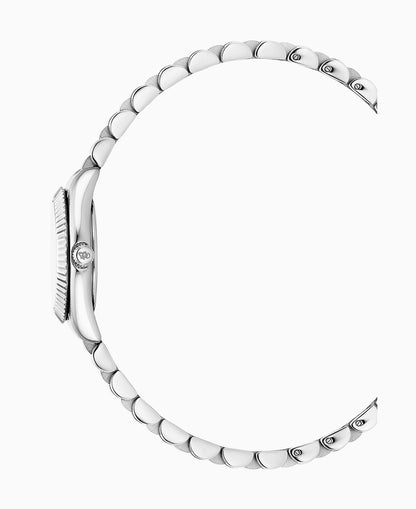 Mini Inspiration 22mm Two-hands Silver-tone Black dial Stainless steel swiss watch