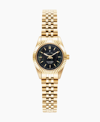 Mini Inspiration 22mm Two-hands Gold-tone Black dial Stainless steel swiss watch