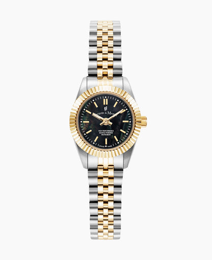 Mini Inspiration 22mm Two-hands Two-tone Black dial Stainless steel swiss watch