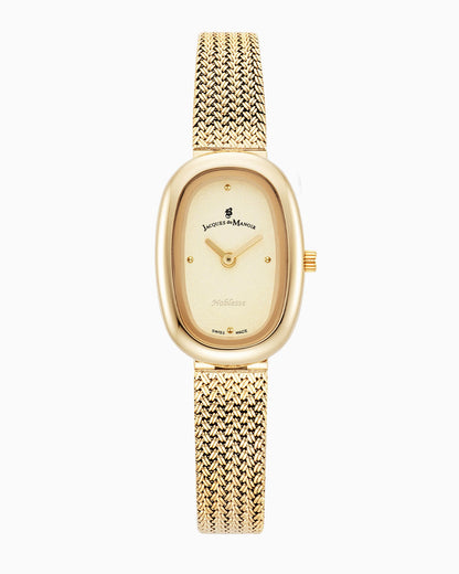 Noblesse 20x28.5mm Two-hands Gold-tone Gold dial Stainless steel swiss watch