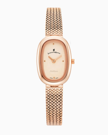 Noblesse 20x28.5mm Two-hands Rosegold-tone Rosegold dial Stainless steel swiss watch