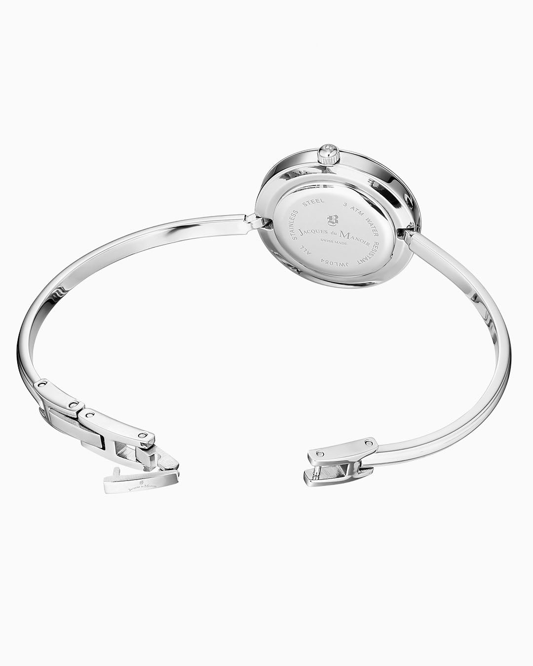 Aurora Ladies 26MM Two-Hands Silver-Tone White Dial Stainless Steel Swiss Watch and Topring Boxset