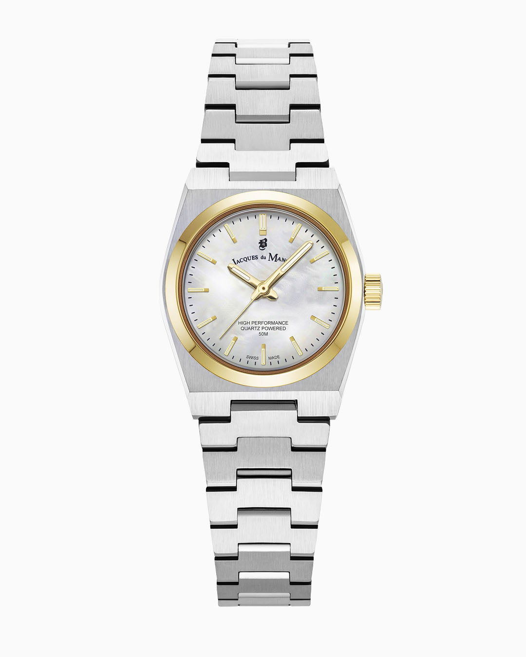 Horizon Ladies 25mm Three-hands Silver-tone White dial Stainless steel swiss watch