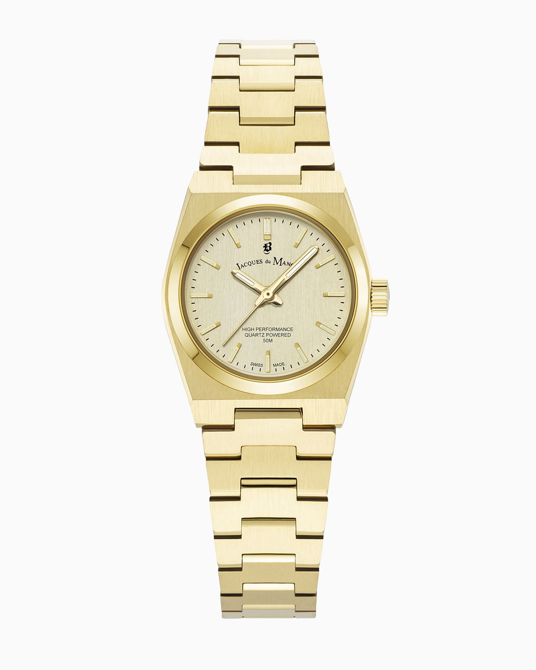 Horizon Ladies 25mm Three-hands Gold-tone Champagne dial Stainless steel swiss watch