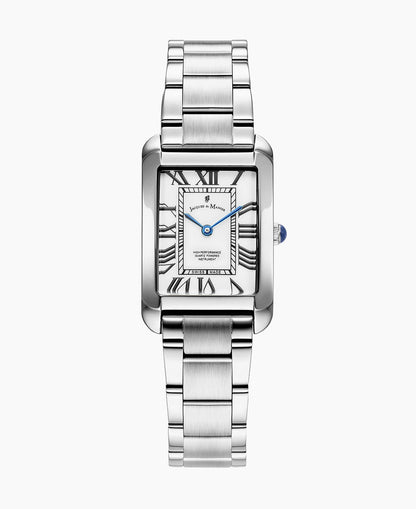 Emily 23x35mm Two-hands Silver-tone White dial Stainless steel swiss watch
