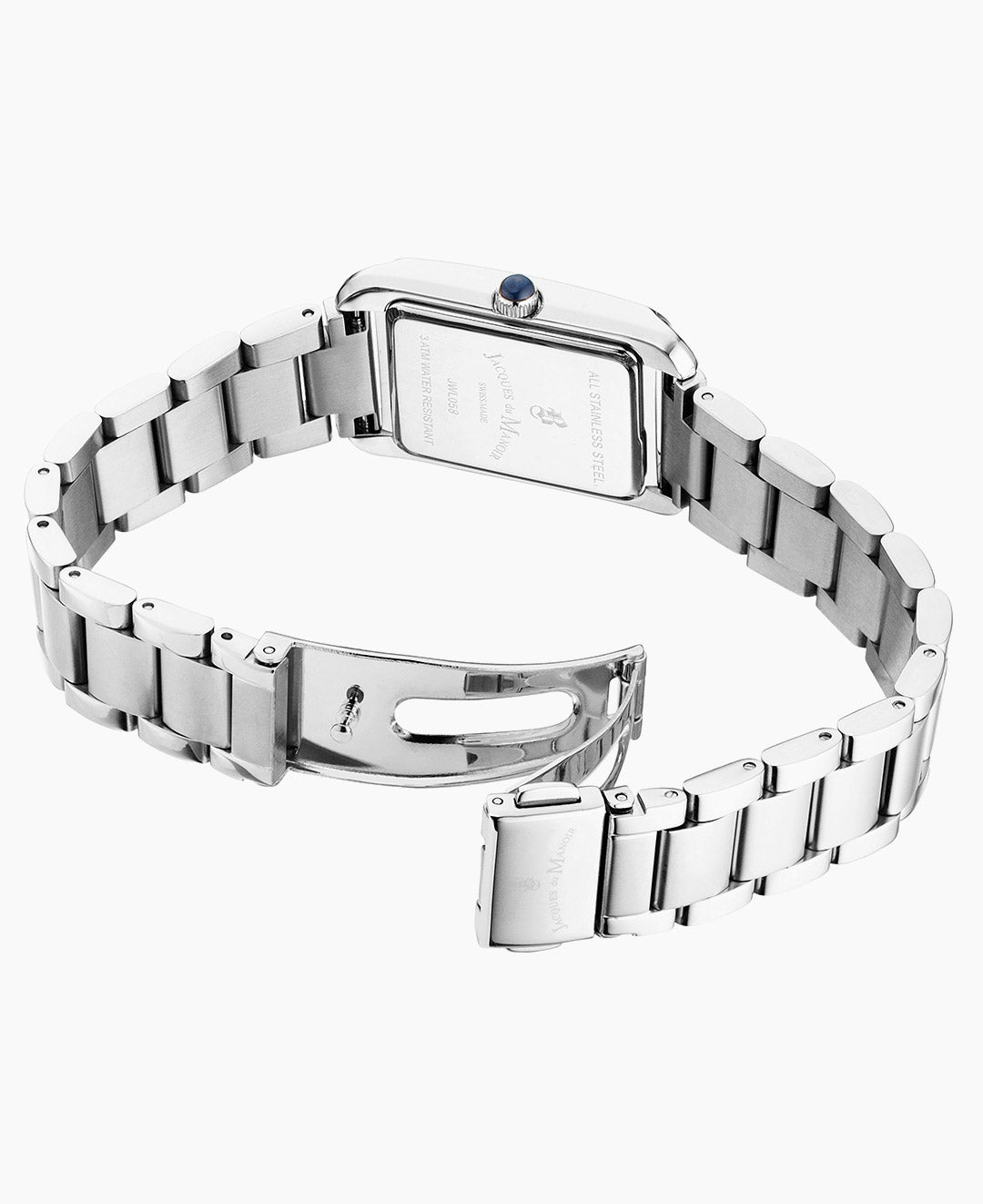 Emily 23x35mm Two-hands Silver-tone White dial Stainless steel swiss watch