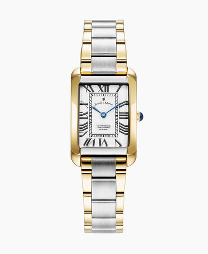 Emily 23x35mm Two-hands Two-tone White dial Stainless steel swiss watch