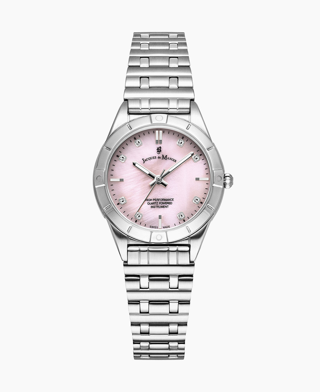 Leonie 29mm Three-hands Silver-tone Pink dial Stainless steel swiss watch