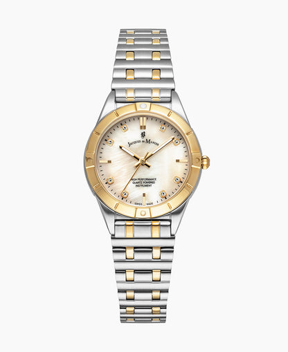 Leonie 29mm Three-hands Two-tone White dial Stainless steel swiss watch
