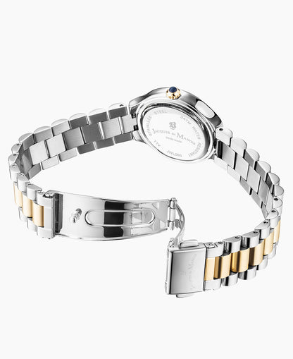 Celine 29x32mm Two-hands Two-tone Silver dial Stainless steel swiss watch
