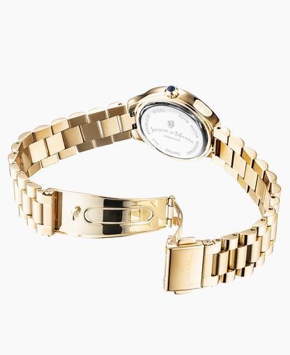 Celine 29x32mm Two-hands Gold-tone Silver dial Stainless steel swiss watch