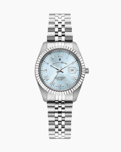 Inspiration Sunrise 31mm Three-hands Date Silver-tone Blue Dial Stainless steel swiss watch