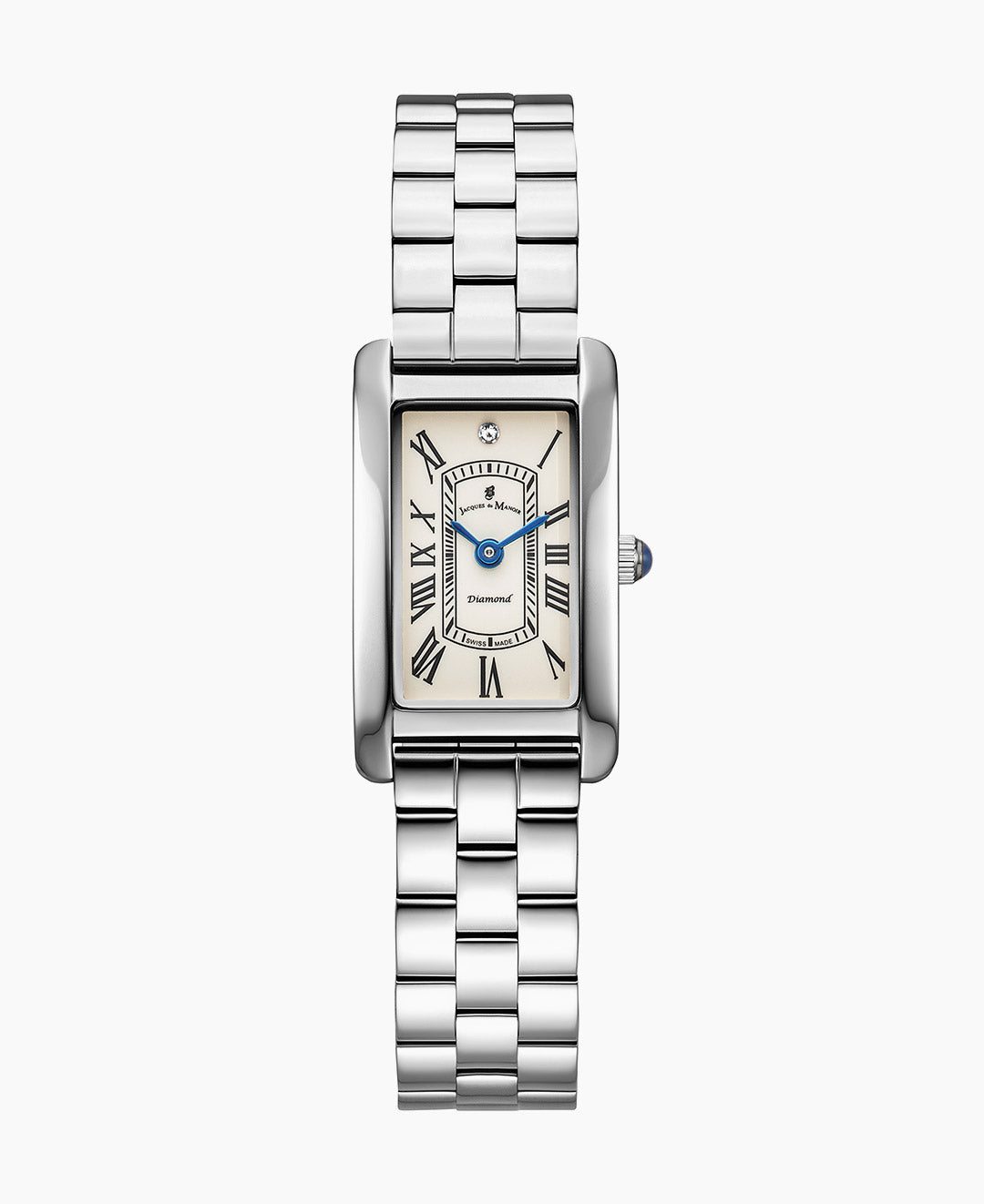 Lily Diamond 18x33mm Two-hands Silver-tone Silver Dial Stainless steel swiss watch