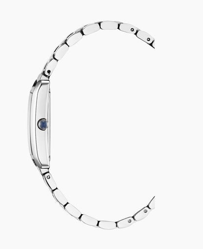 Lily Diamond 18x33mm Two-hands Silver-tone Silver Dial Stainless steel swiss watch