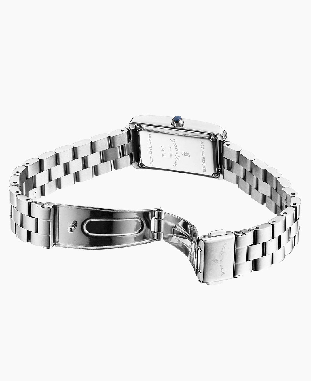 Lily Diamond 18x33mm Two-hands Two-tone Silver Dial Stainless steel swiss watch