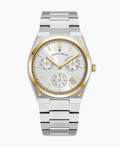 Horizon Gents 41mm Multifunction-date Silver-tone Silver dial Stainless steel swiss watch